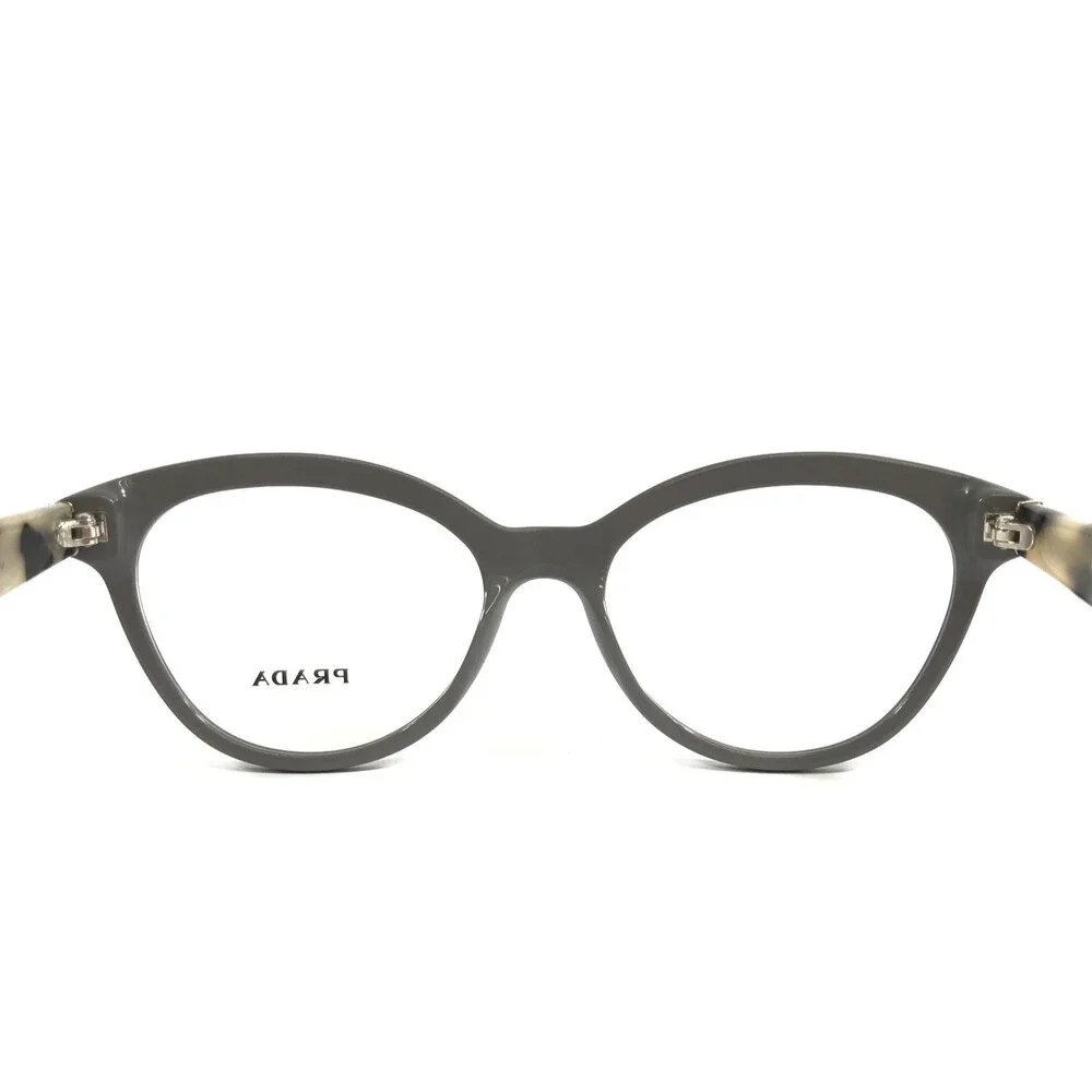 Prada Eyeglasses Frames VPR 11R TFN-1O1 Black Opal Gray Tortoise 52-17-140